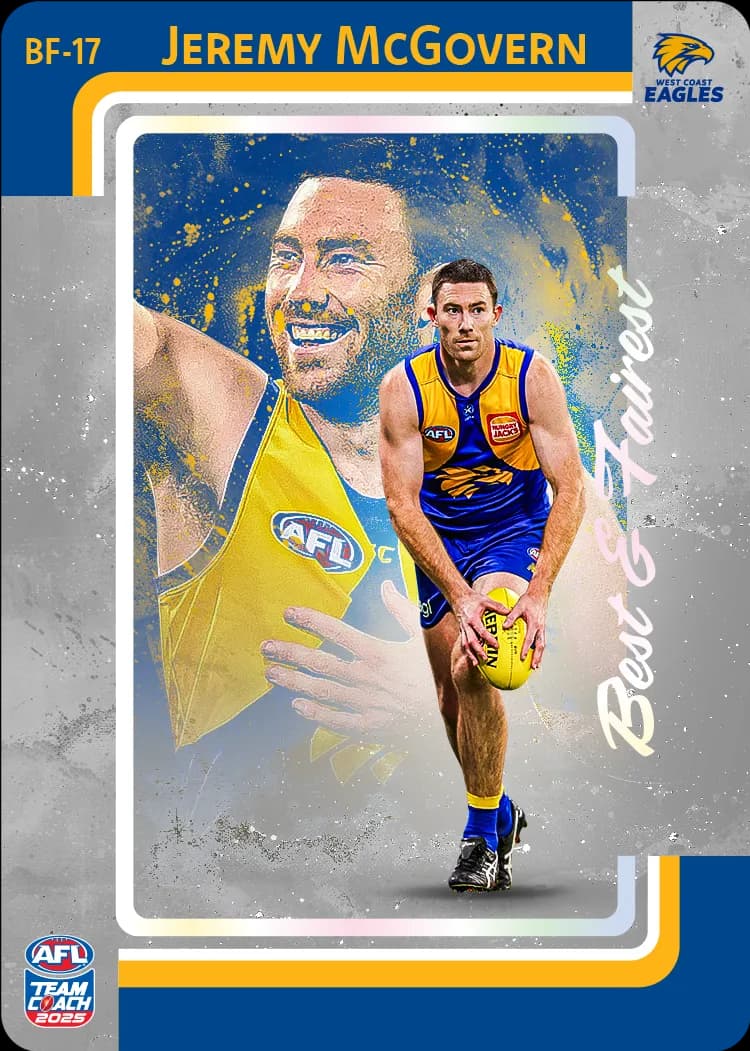 2025 AFL Team Coach Best & Fairest - Silver
