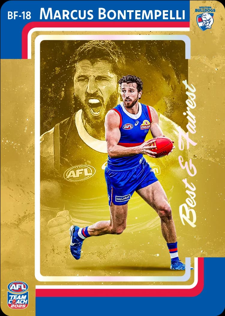 2025 AFL Team Coach Best & Fairest - Gold